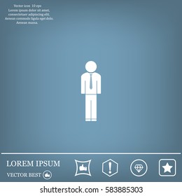 Flat icon of businessman