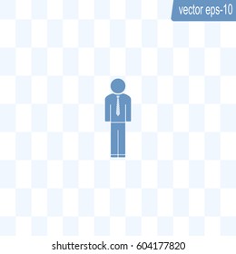 Flat icon of businessman
