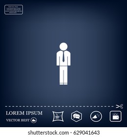 Flat icon of businessman