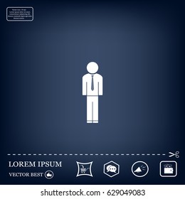 Flat icon of businessman