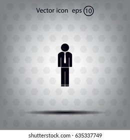Flat icon of businessman