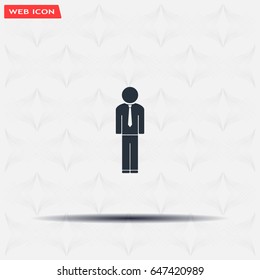 Flat icon of businessman