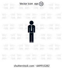 Flat icon of businessman