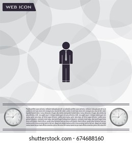 Flat icon of businessman