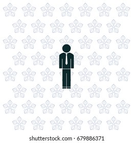 Flat icon of businessman