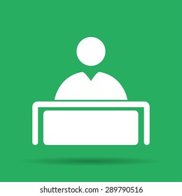 Flat  icon of businessman. . Flat design style