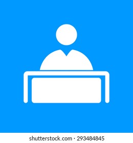 Flat  icon of businessman.  Flat design style