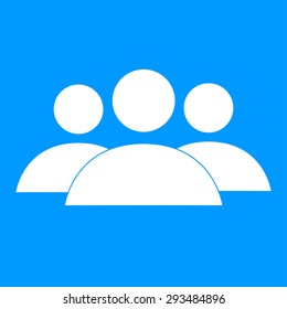 Flat  icon of businessman. Flat design style