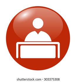 Flat  icon of businessman.  Flat design style