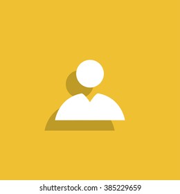 Flat  icon of businessman.  Flat design style