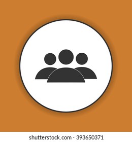 Flat  icon of businessman. Flat design style