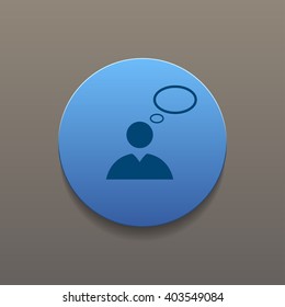 Flat  icon of businessman. Flat design style