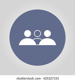 Flat icon of businessman. Flat design style