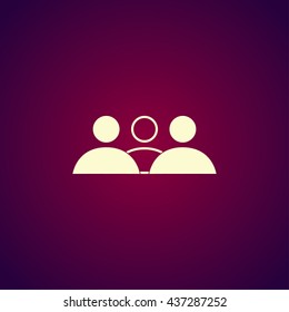 Flat icon of businessman. Flat design style