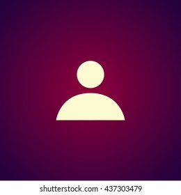 Flat icon of businessman. Flat design style