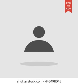 Flat icon of businessman. Flat design style