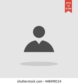 Flat icon of businessman. Flat design style
