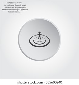 Flat icon of businessman, team work