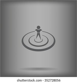 Flat icon of businessman, team work