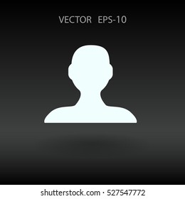Flat Icon of Business Man. Vektorgrafik