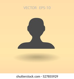 Flat icon of businessman. vector illustration