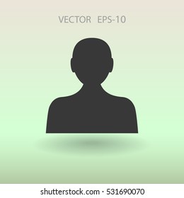 Flat icon of businessman. vector illustration