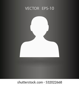 Icono plano del hombre de negocios. ilustración vectorial