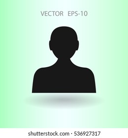 Flat icon of businessman. vector illustration