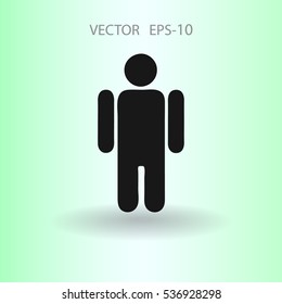 Icono plano del hombre de negocios. ilustración vectorial