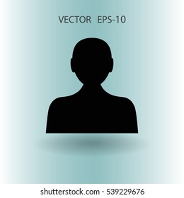 Icono plano del hombre de negocios. ilustración vectorial