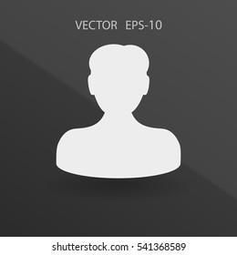 Icono plano del hombre de negocios. ilustración vectorial