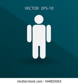 Flat icon of businessman. vector illustration