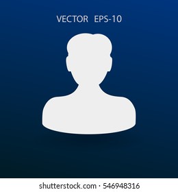 Flat Icon of Business Man. Vektorgrafik
