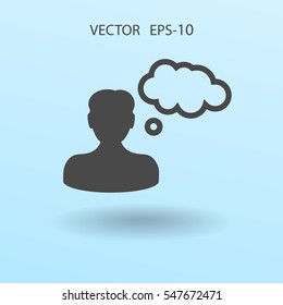 Icono plano del hombre de negocios. ilustración vectorial