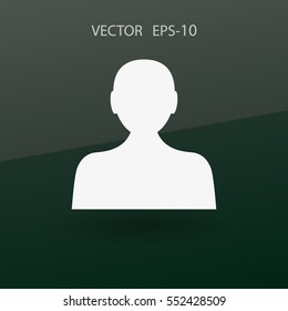 Flat Icon of Business Man. Vektorgrafik