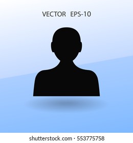 Icono plano del hombre de negocios. ilustración vectorial