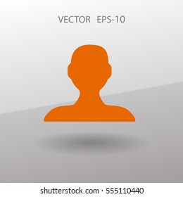 Flat icon of businessman. vector illustration