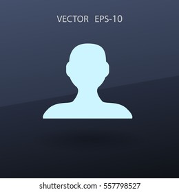 Icono plano del hombre de negocios. ilustración vectorial