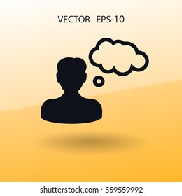 Icono plano del hombre de negocios. ilustración vectorial