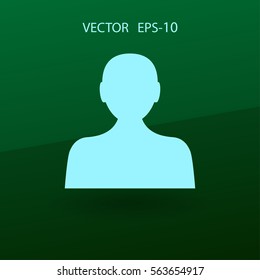 Icono plano del hombre de negocios. ilustración vectorial