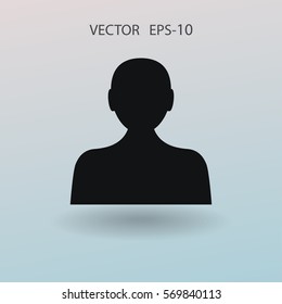 Icono plano del hombre de negocios. ilustración vectorial