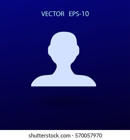 Flat icon of businessman. vector illustration