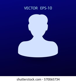 Flat Icon of Business Man. Vektorgrafik