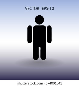Icono plano del hombre de negocios. ilustración vectorial