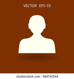 Flat icon of businessman. vector illustration