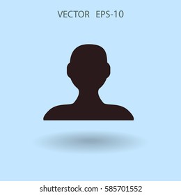 Icono plano del hombre de negocios. ilustración vectorial