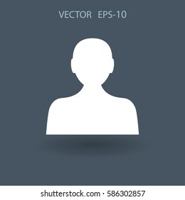 Icono plano del hombre de negocios. ilustración vectorial