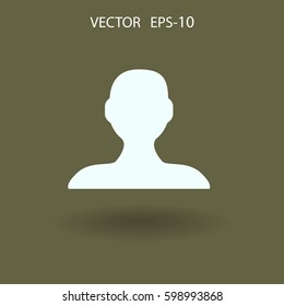 Icono plano del hombre de negocios. ilustración vectorial