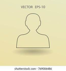 Icono plano del hombre de negocios. ilustración vectorial