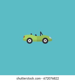 Flat Icon Cabriolet Element. Vector Illustration Of Flat Icon Car Isolated On Clean Background. Can Be Used As Car, Cabriolet And Coupe Symbols.